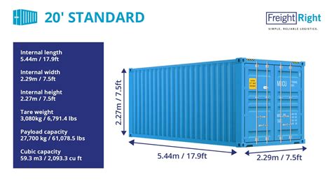 standard overseas shipping container sizes.